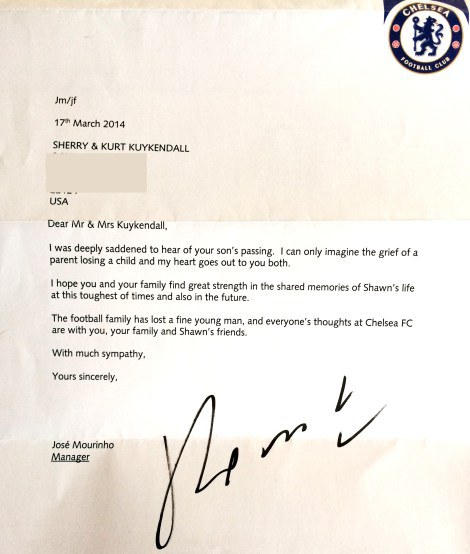 Mourinho letter