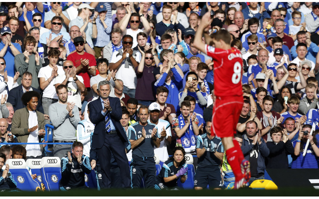 (Video) Chelsea fans salute Steven Gerrard, who throws it in their faces