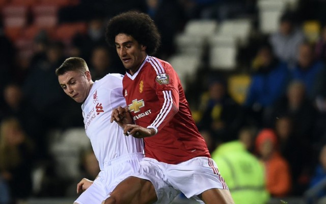 Marouane Fellaini destroys Liverpool with goal & two assists as Man United edge U21 epic (video)