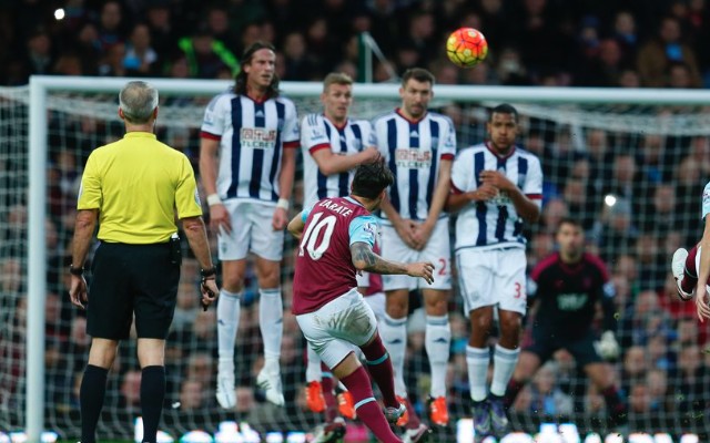 Mauro Zarate goal video: Inch-perfect free-kick v West Brom shows Hammers can live without Payet